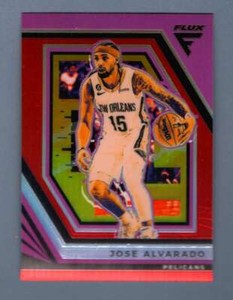 Jose Alvarado 2022-23 Panini Flux Basketball #186 Red Prizm Parallel SP Pelicans
