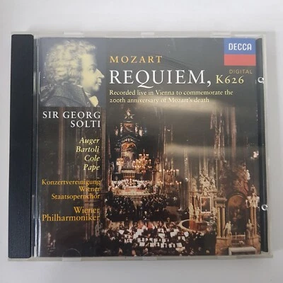 Mozart Requiem Sir George Solti Wiener Philharmoniker Auger Bartoli Cole CD - Image 1 of 4