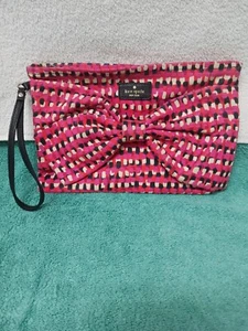 Kate Spade On Purpose Canvas Bow Clutch Wrislet Pouch TOP - Bild 1 von 7