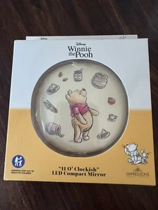 Impressions Vanity Winnie the Pooh LED Compact Mirror 11 O'Clockish - Picture 1 of 4