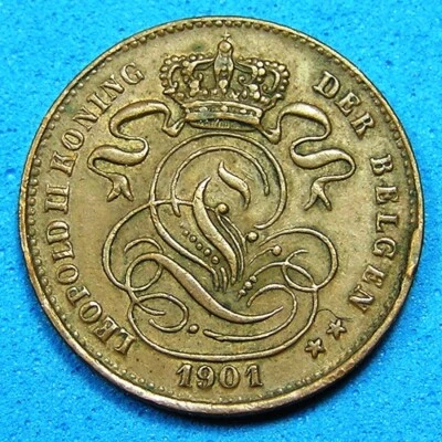 Moneda de 1 céntimo Bélgica 1901, envío combinado Foto 1 de 2