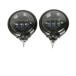 4.5" Auxiliary Spot Fog Passing Light Lamp W/Housing Bucket For Harley Road King - Imagen 1 de 12