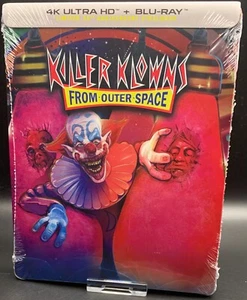 KILLER KLOWNS FROM OUTER SPACE SHOUT! EXCLUSIVE 4K UHD BLURAY STEELBOOK *SEALED* - Picture 1 of 17