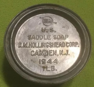 Vintage ~ WHIZ ~ U.S. ~ 1944 ~ Saddle Soap ~ 1 Pound ~ Tin - Picture 1 of 9