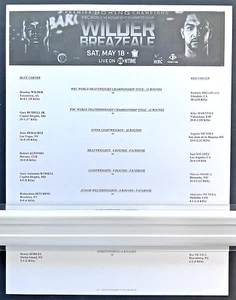 Deontay Wilder vs Dominic Breazeale Authentic BOUT SHEET May 2019 Boxing - Picture 1 of 1