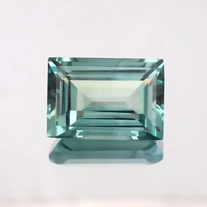 Piedra preciosa suelta de espinela verde ceilán impecable natural 12x9 mm AAA corte baguette - Imagen 1 de 6