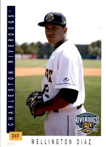 2019 Charleston RiverDogs Grandstand #9 Wellington Diaz Dominican Republic Card