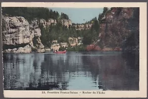 Rocher de l'Echo 25 Grenze FRANCO-SUISSE CPA geschrieben an Lucienne PLEBON 1933 - Bild 1 von 2