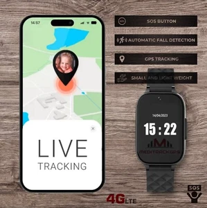 Medical Alert Watch for Seniors Elderly with SOS Button GPS Fall Detection 4G - Picture 1 of 5