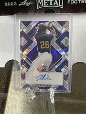 Joey Wiemer 2022 Leaf Metal Purple Crystals Base Auto 1/5 #BA-JW3 Brewers