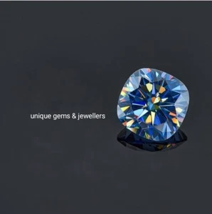 2.00 Ct fancy Blue cushion Cut VVS1 Diamond Premium Quality Loose Gemstone2Pcs - Picture 1 of 10