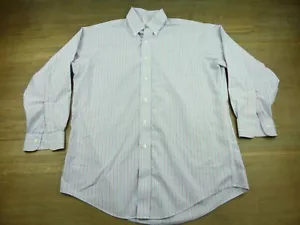 Camicia da uomo blu Brooks Brothers taglia 15 1/2 - 32 con righe rosse vestibilità tradizionale - Foto 1 di 9
