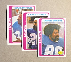 (3) 1978 Topps Vintage Lions Football Cards #82 #344 #487 Near Mint - Picture 1 of 7
