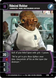 STAR WARS FREE RETURN OF THE JEDI BOOSTER + ADMIRAL ACKBAR (A) FOIL NM scratches - Picture 1 of 2