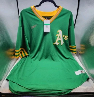 Official Reggie Jackson Oakland A's Cooperstown Throwback Jersey Nike Men Sz XL - Image 1 of 4