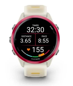 Garmin Forerunner 570 Bone/Mango 42mm GPS Smartwatch AMOLED Musik NFC** - Bild 1 von 8