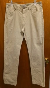 Jeans Peter Millar uomo 35x31 corona marrone vintage 5 tasche tela performance - Foto 1 di 8