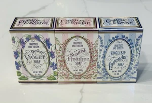 Vintage 1988 Crabtree & Evelyn 3-Pack Soap Set SEALED - Picture 1 of 4