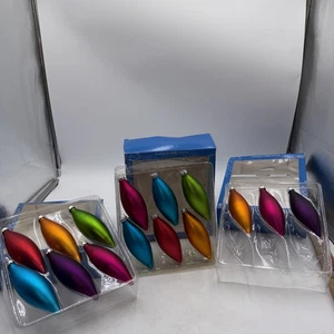 Vintage Target 15 Teardrop Ornaments Boxed Multi Color Jewel Tone Glass 2006 - Bild 1 von 14
