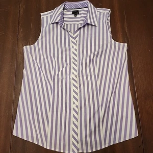 CAMISA TALBOTS Púrpura SIN MANGAS SIN PLANCHAR PERFECTA - RAYA LUNA - 2024 Talla 12 - Imagen 1 de 4