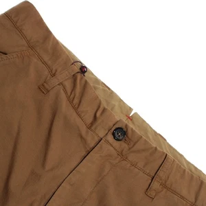 Pantaloni chino/casual Isaia nuovi con etichette taglia 48 (32 US) in misto cotone marrone tinta unita - Foto 1 di 12