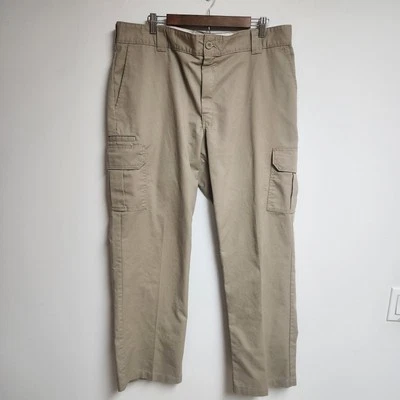 Pantalones cargo Dickies para hombre 40x32 flexibles regulares rectos beige caqui ropa de trabajo Foto 1 de 4