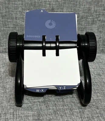 Rolodex Rotary Card File Frame Missing Some 2 5/8"x 4" Rolodex Cards D67263AS - Image 1 of 4