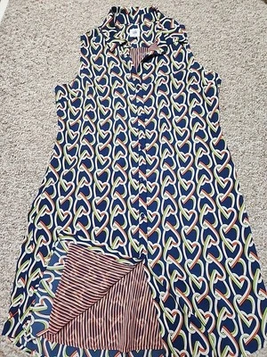 Vestido/Plumero Cabi Amour Cadena Corazón Entrelazado Estilo 5370 Talla M Azul Marino  Foto 1 de 4