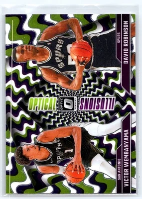 2024-25 Donruss Optic #5 David Robinson/Victor Wembanyama ilusiones ópticas Foto 1 de 2