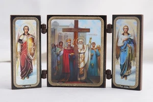 FEST Des Kreuzes Triptychon Orthodoxe Ikone Триптих Воздвижение Креста Господне - Bild 1 von 3