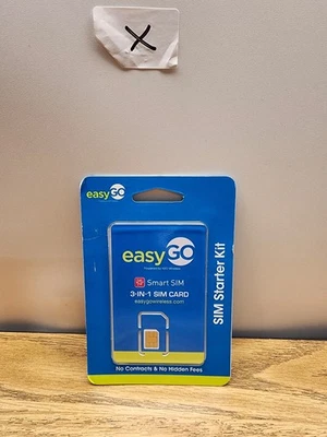 Tarjeta Nano Sim EasyGo Wireless Prepago 3 en 1 Foto 1 de 4
