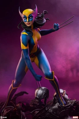 Figura Estatua SIDESHOW Marvel X-Men Comics Wolverine X-23 Formato Premium Sin Enjaula Foto 1 de 4