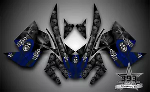 SKI-DOO REV XP SNOWMOBILE SLED GRAPHICS DECAL WRAP STICKER KIT REAPER BLUE - Bild 1 von 1