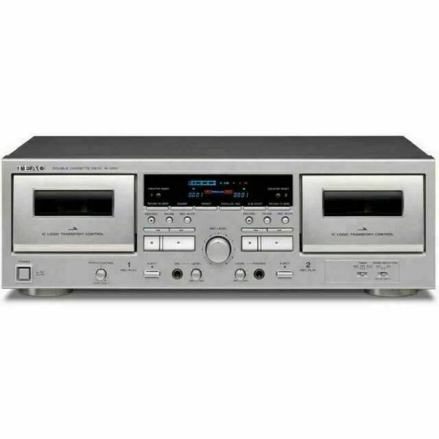 TEAC Silver Double Cassette Deck W-1200