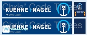 Code 3 Adhesive Vinyl Trailer Decal - Kuehne & Nagel - 1/50 1/76 1/148 - Picture 1 of 1