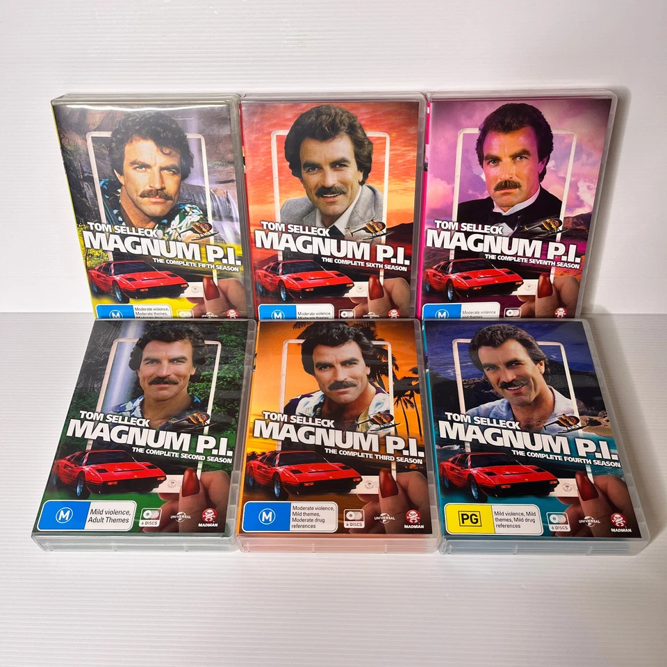 Magnum P.I. Season 2 3 4 5 6 7 DVD Region 4 Tom Selleck Crime Drama - image 1 of 4