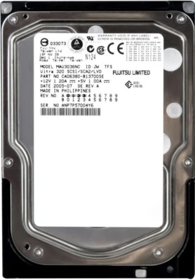Hard Drive Fujitsu MAU3036NC 36GB 15000U/Min 8MB 80-pin SCSI U320 3.5 " Inch - Image 1 of 3