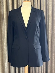 Diane Von Furstenberg Womens Black Jacket Blazer - Size 4 - Picture 1 of 4