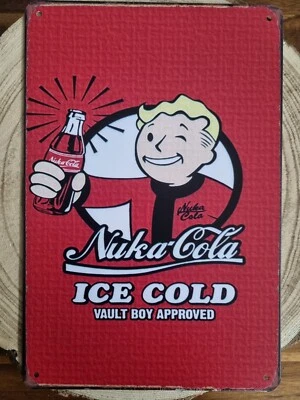 🍀 Blechschild Metallschild Gaming Fallout Nuka Cola - Bild 1 von 2