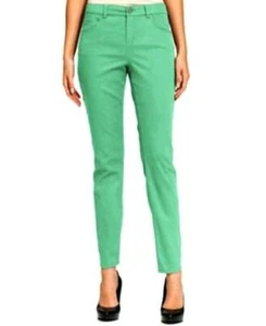 Jeans donna Style & Co verde menta dimagrante curvy gamba skinny taglia 18 corto nuovo con etichette - Foto 1 di 1
