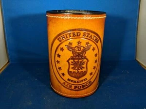 United States Air Force Leather Mug by Elandah Leather - Picture 1 of 3