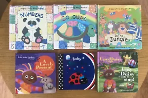 Paquete de libros de tablero de bebé colores/números primeras palabras etc x6 en muy buena condición - Imagen 1 de 8