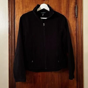 LL Bean Fleece Jacket Womens Black Full Zip Casual Classic Outdoor Size Small - Picture 1 of 7