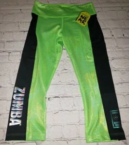 Leggings nuovi con etichette Zumba Shine verde lime taglia XS - Foto 1 di 6