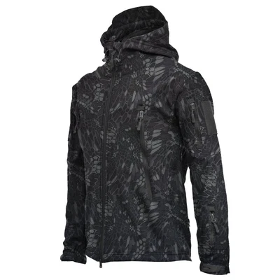 Waterproof Tactical Soft Shell Men Jacket Fleece Coat Army Windbreaker Outdoor* - Image 1 of 4