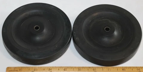 Vtg Set of 2 Bessick #5 Heavy Duty 14 OZ Replacement Caster Wheels USA 4 7/8" Cover