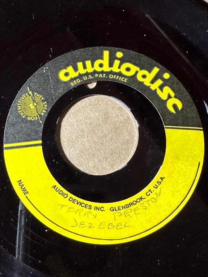 TERRY PRESTON JEZEBEL / TENNESSEE HILLBILLY GHOST 45 ОБ/МИН АЦЕТАТ VG/VG+ СЛУШАТЬ - Изображение 1 из 1