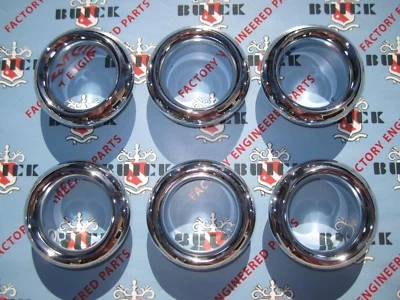 1949 Buick Super Front Fender Portholes. Ventiport. OEM #1338439. Set of 6 - Image 1 of 4