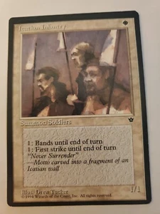 MTG Magic The Gathering Card Icatian Infantry Summon Soldiers White Fallen Empir - Picture 1 of 2