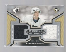 SIDNEY CROSBY 2005-06  SPX WINNING MATERIALS JERSEY ROOKIE CARD #WM-SC